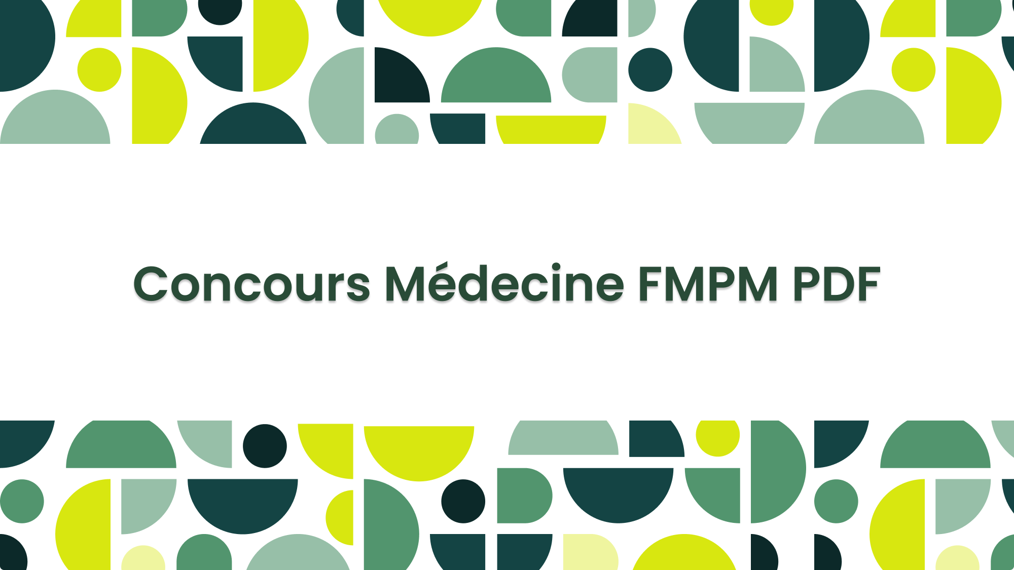Featured Image: Concours Médecine FMPM PDF : Collection complète des sujets d'examens Marrakech